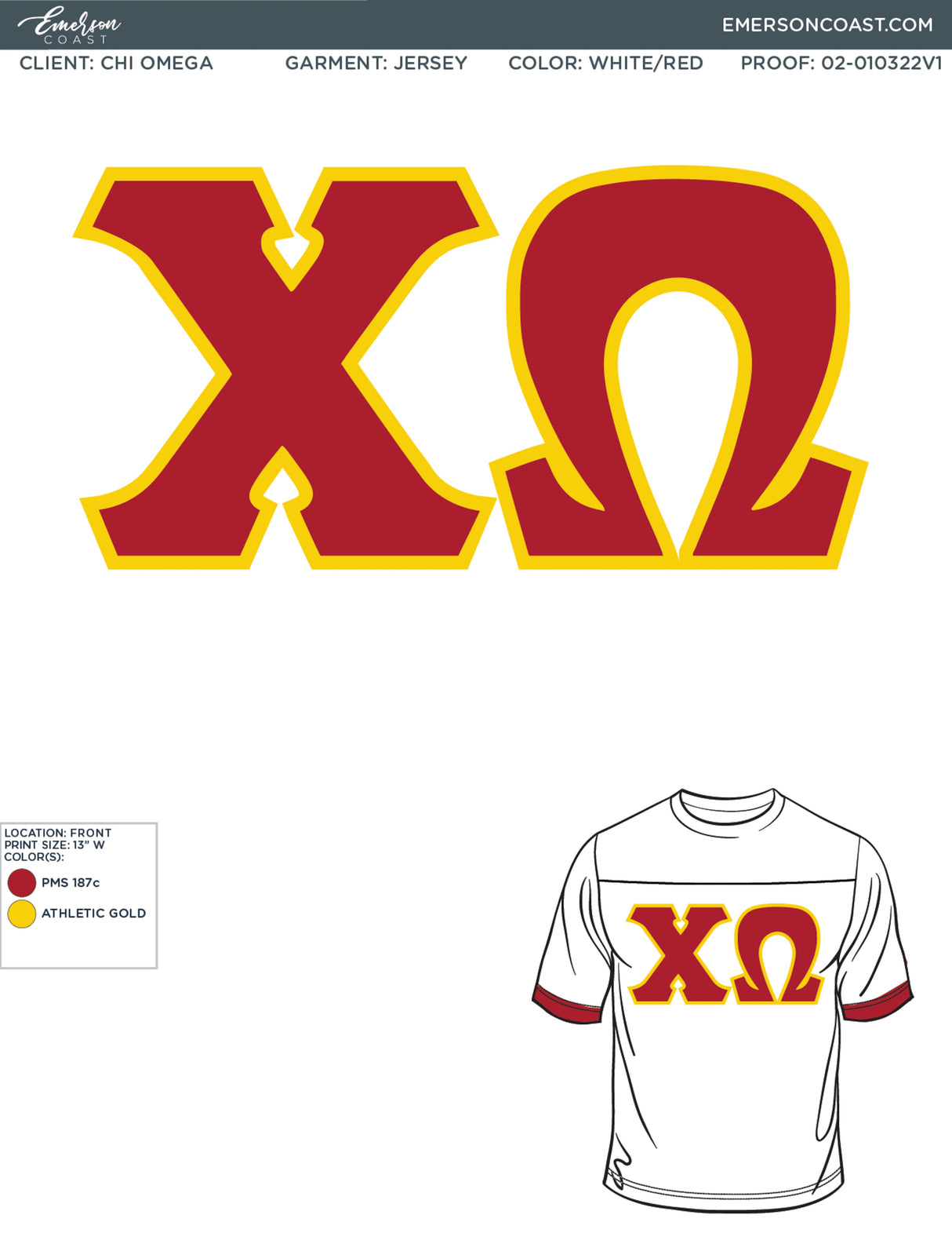 02-010322 Chi Omega Middle Tennessee State University Stitched Letters 2022-01