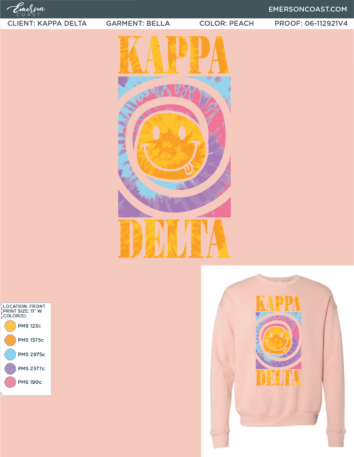 06-112921 Kappa Delta University of North Texas Sweatshirt 2021-01