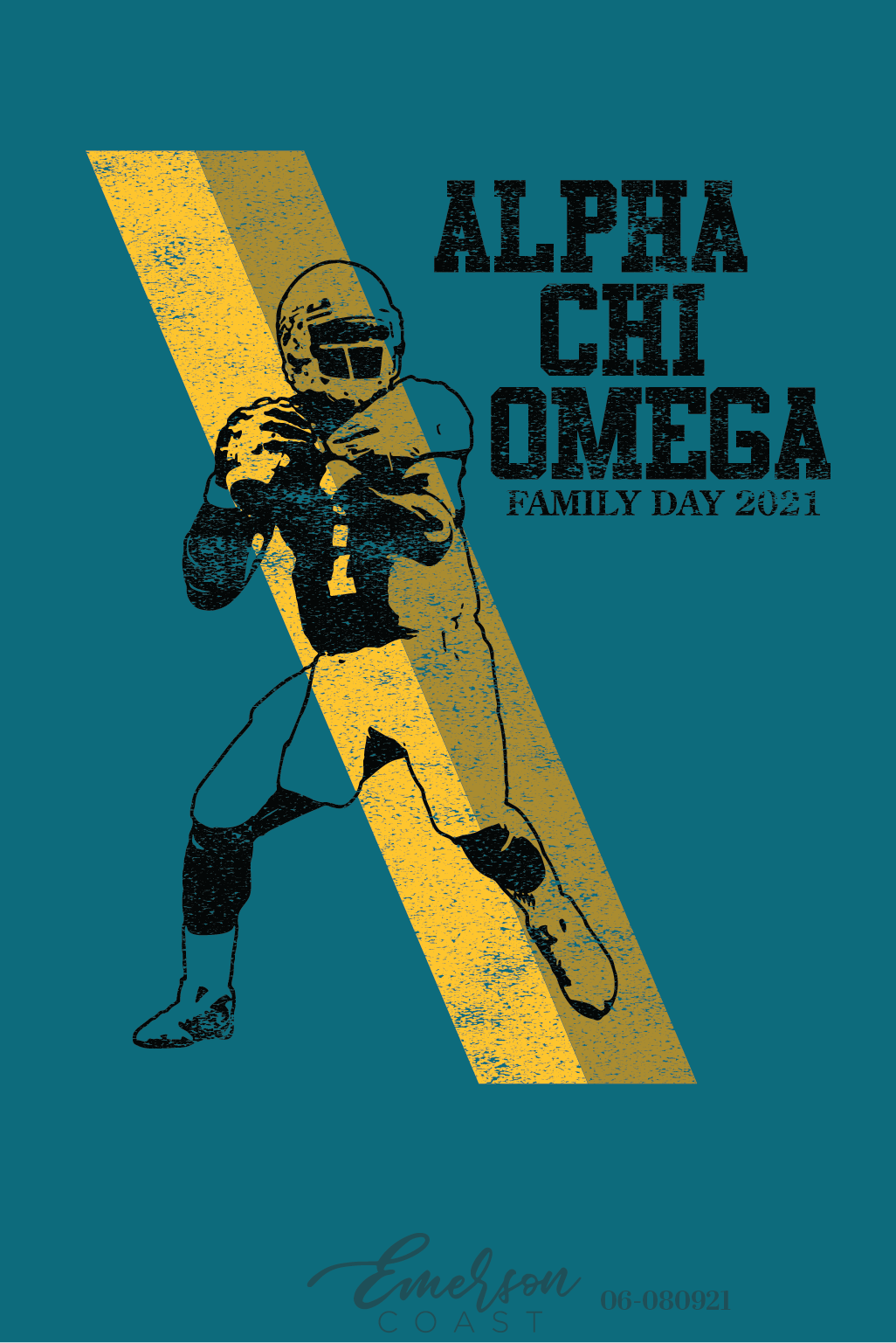 Alpha Chi Omega University Of North Florida Dad's Day Football Player T-Shirt