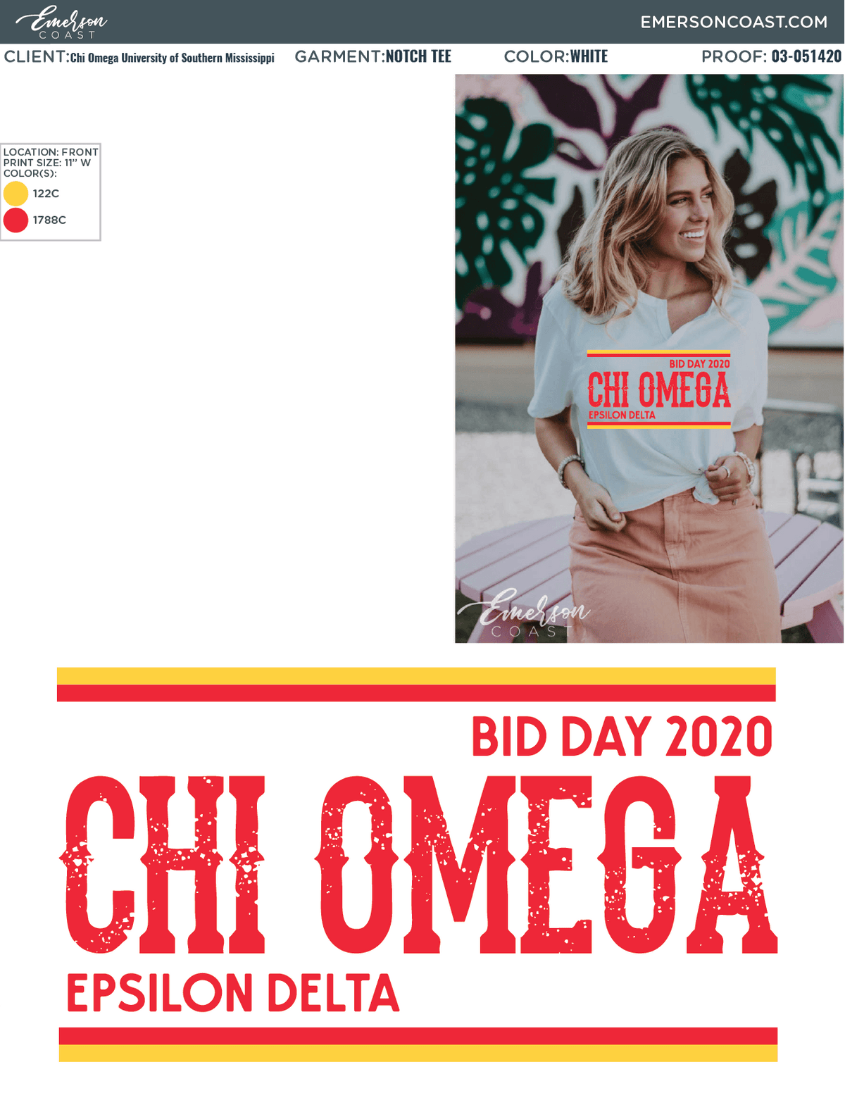 03-051420 Chi Omega University of Southern Mississippi Bid Day 2020-02
