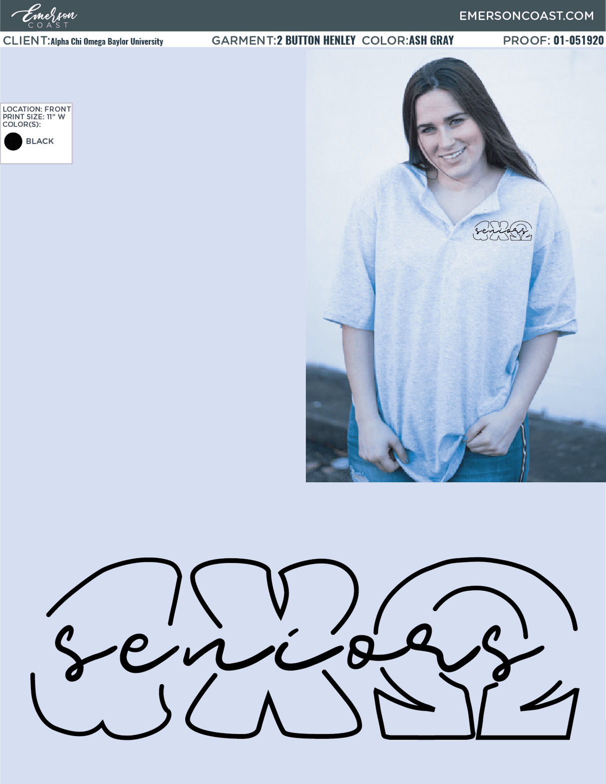 01-051920 Alpha Chi Omega Baylor University Senior Henleys 2020-02