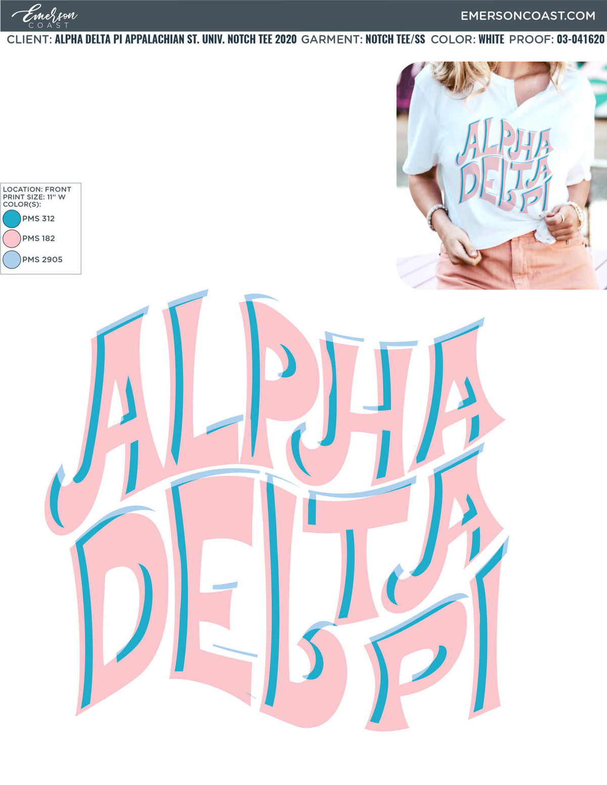 03-041620 Alpha Delta Pi Appalachian State University Notch Tee 2020