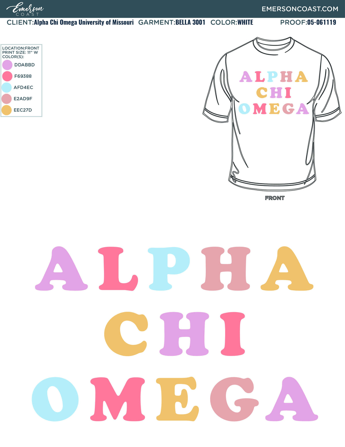 05-061119 Alpha Chi Omega University of Missouri Colorful 2019-01
