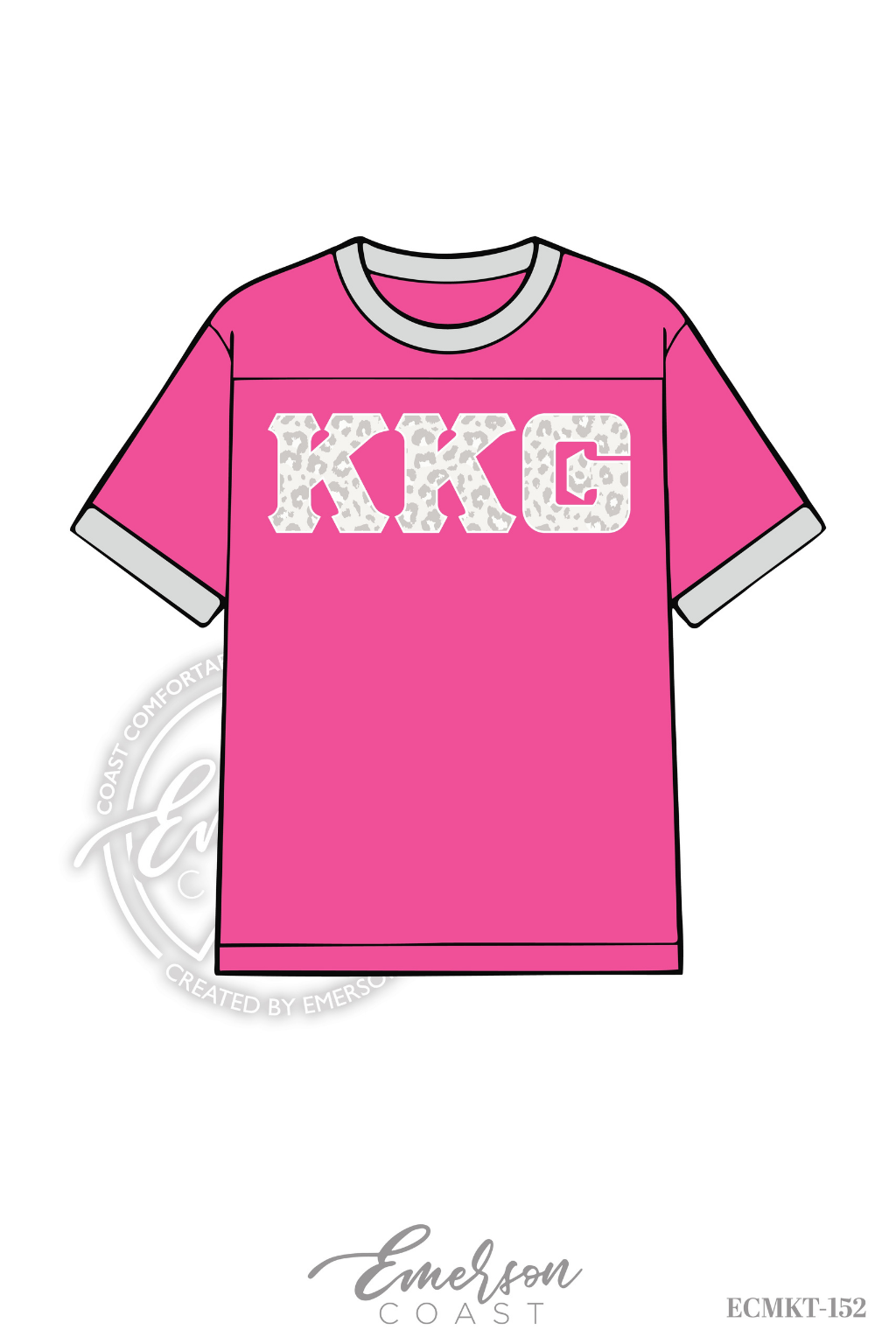 Kappa Kappa Gamma Leopard Print Greek Letter Jersey