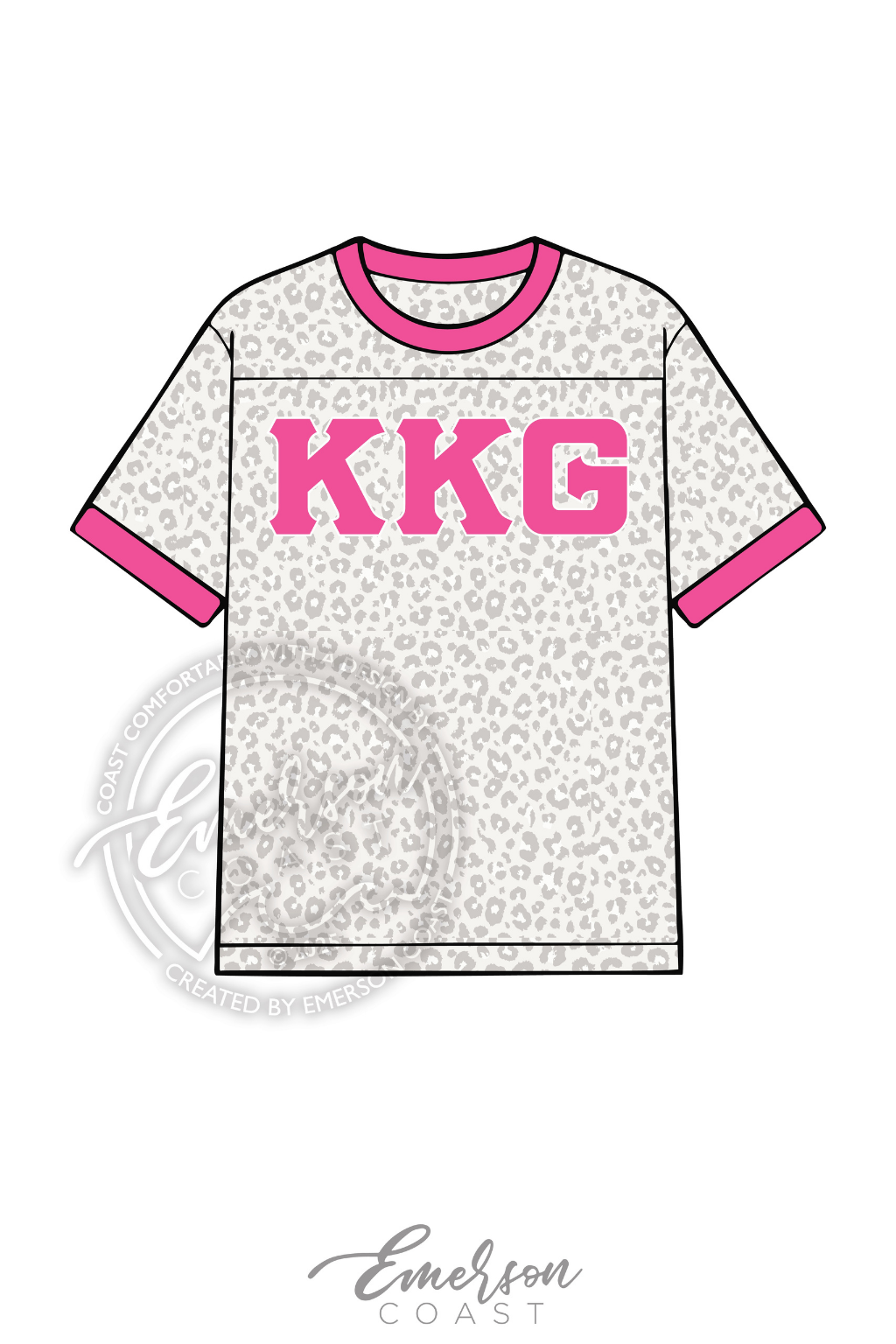 Kappa Kappa Gamma Leopard Print Letter Jersey