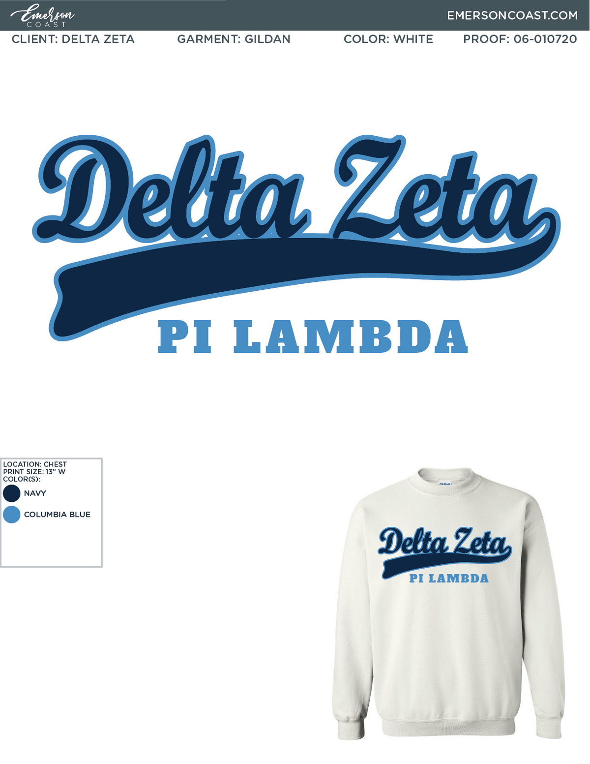 06-010720 Delta Zeta University of Tennessee at Chattanooga Sweatshirt 2021-01