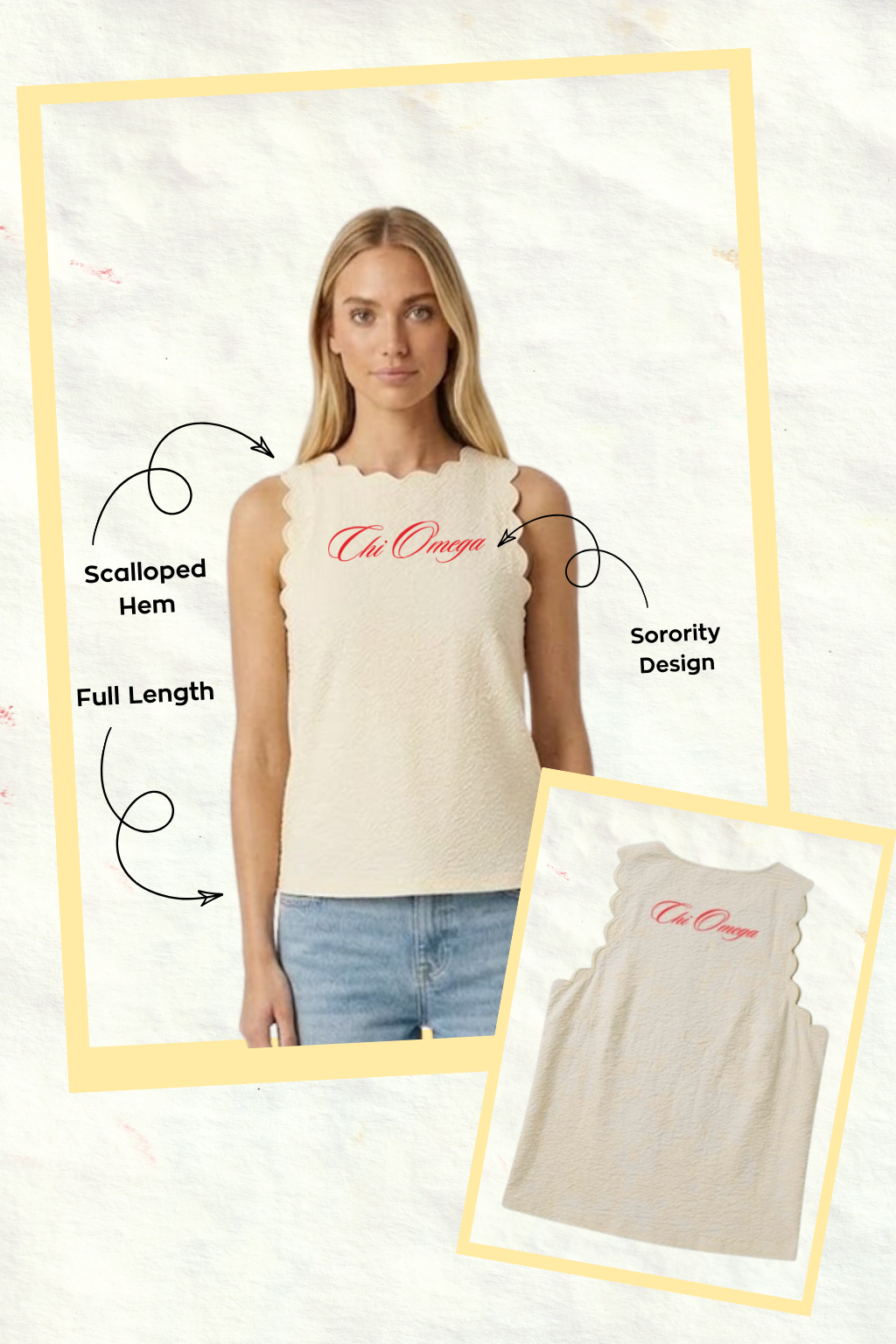 Emerson Coast Exclusive Scalloped Hem Tank