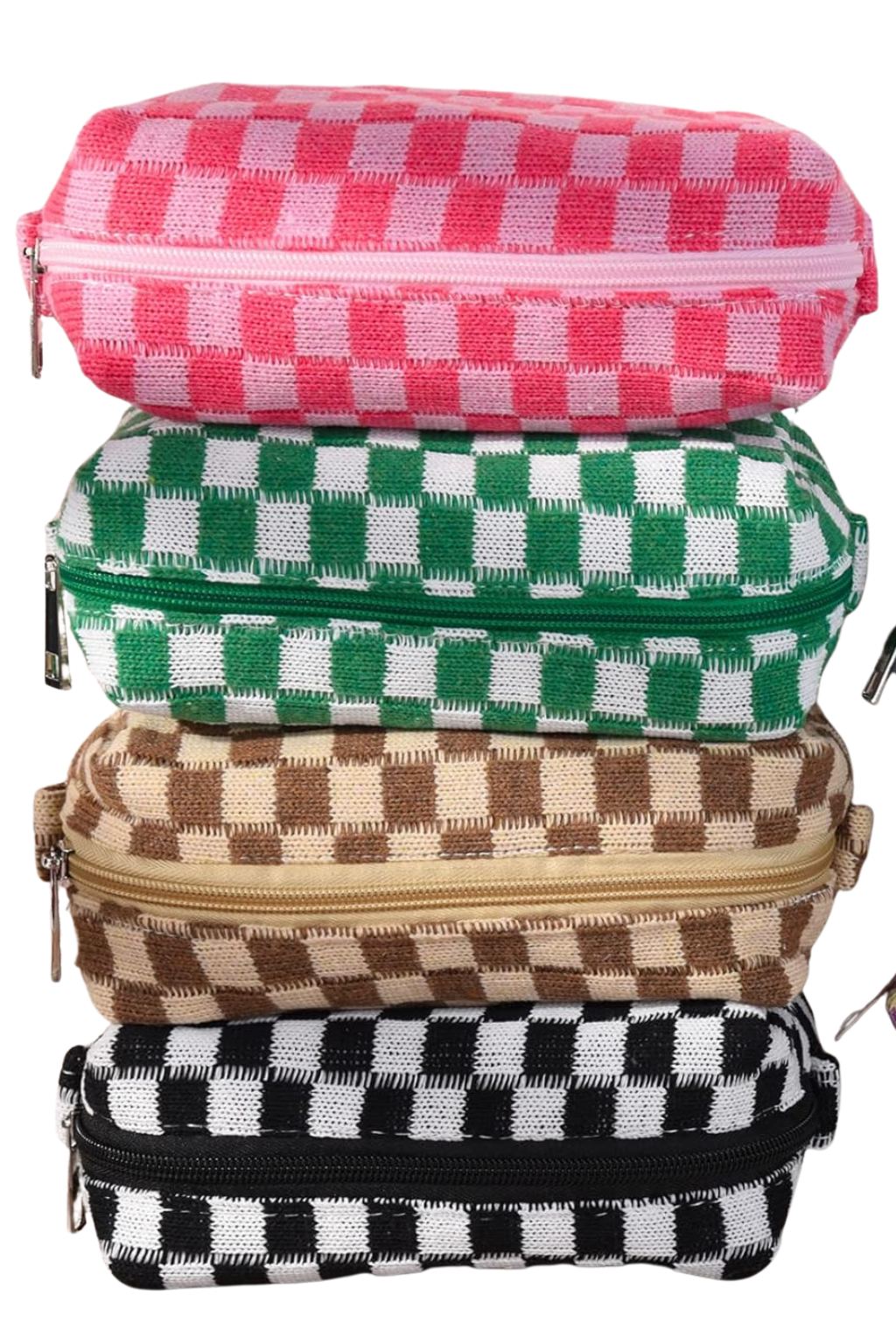 Sorority Checkered Makeup Bag