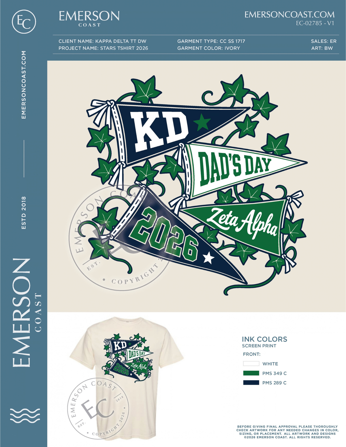 EC-02785 Kappa Delta Texas Tech Dad's Weekend Stars Tshirt 2026-FW