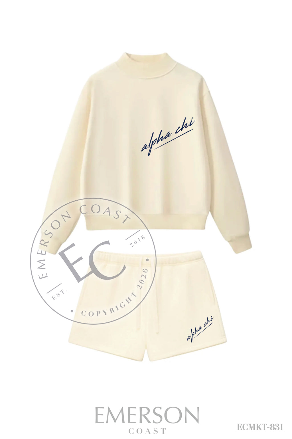 Alpha Chi Omega Script Heritage Set