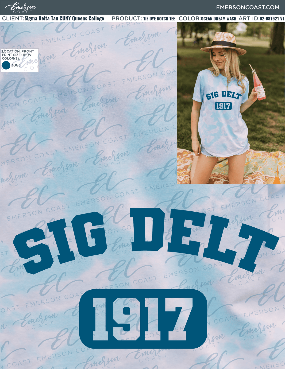 02-081921 Sigma Delta Tau CUNY Queens College Tie Dye Notch 2021-01