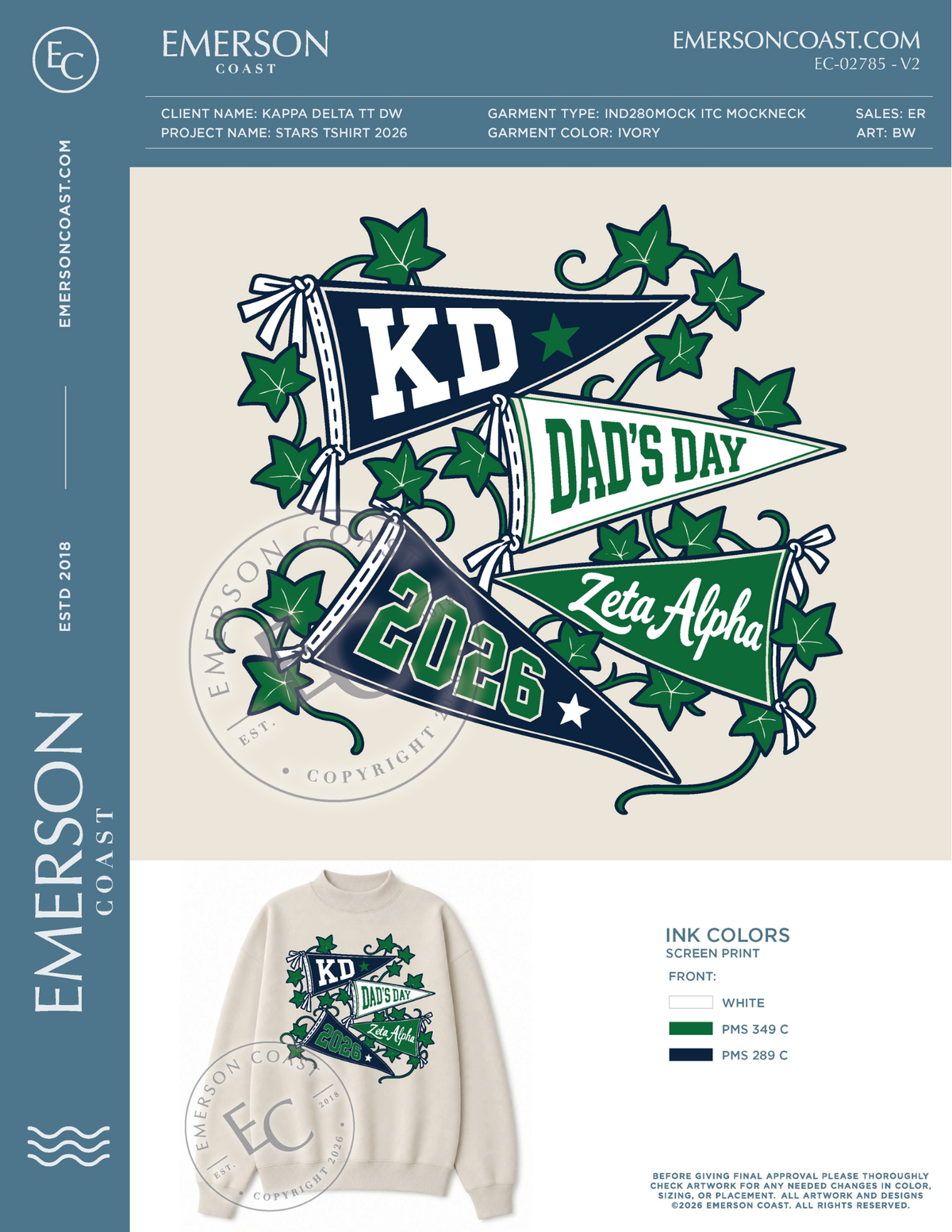EC-02785 Kappa Delta Texas Tech Dad's Weekend Stars Tshirt 2026-FW