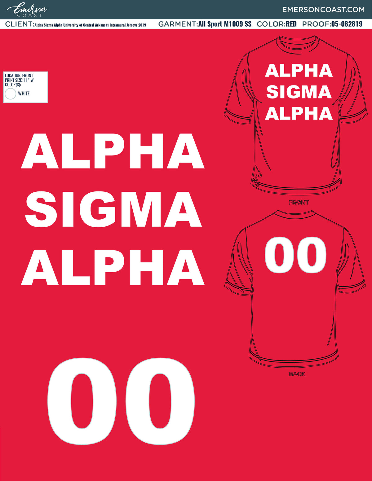 05-082819 Alpha Sigma Alpha University of Central Arkansas Intramural Jerseys 2019-01