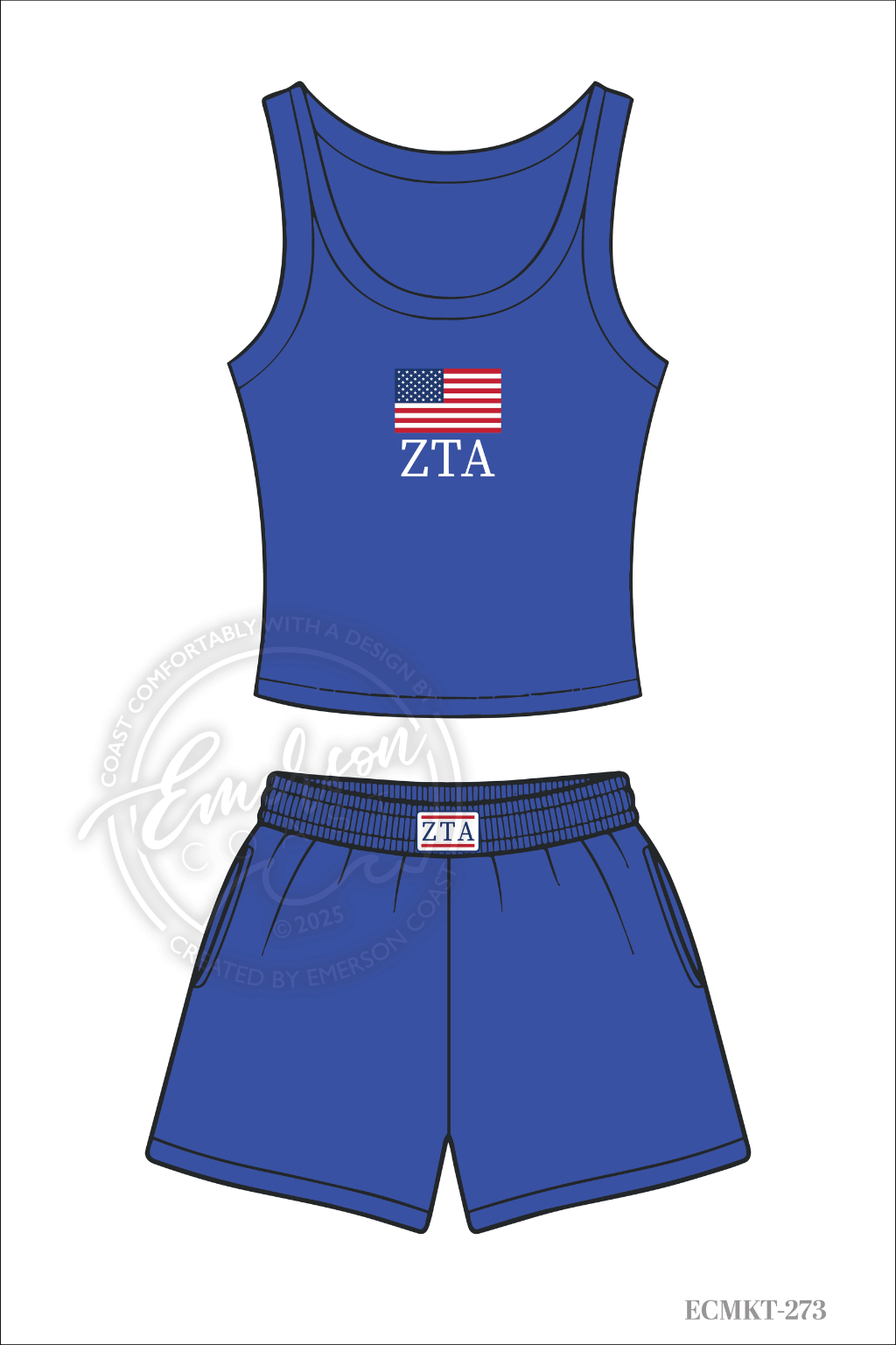Zeta Tau Alpha 4th of July Work Week Tee