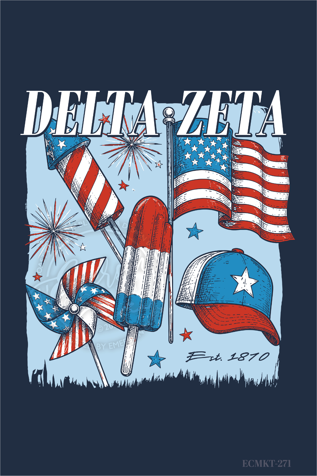 Delta Zeta American Work Week Tank