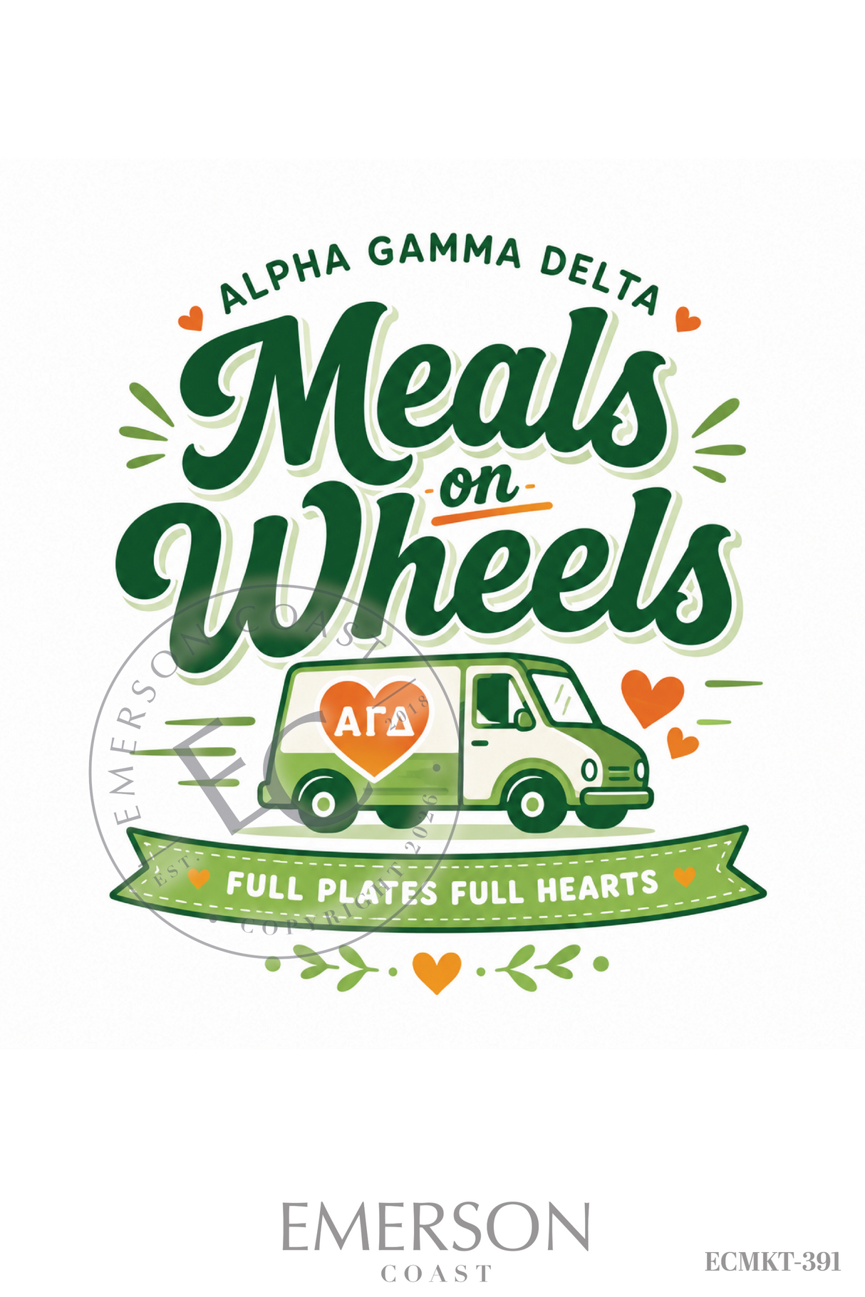 Alpha Gamma Delta Meals On Wheels T-Shirt