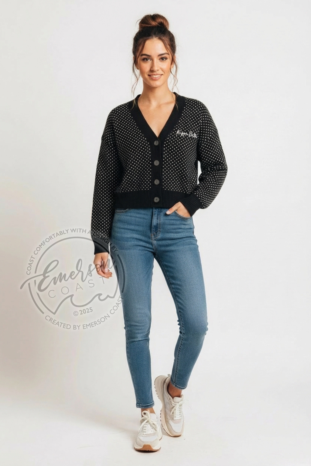 Emerson Coast Exclusive Polka Dot Cardigan