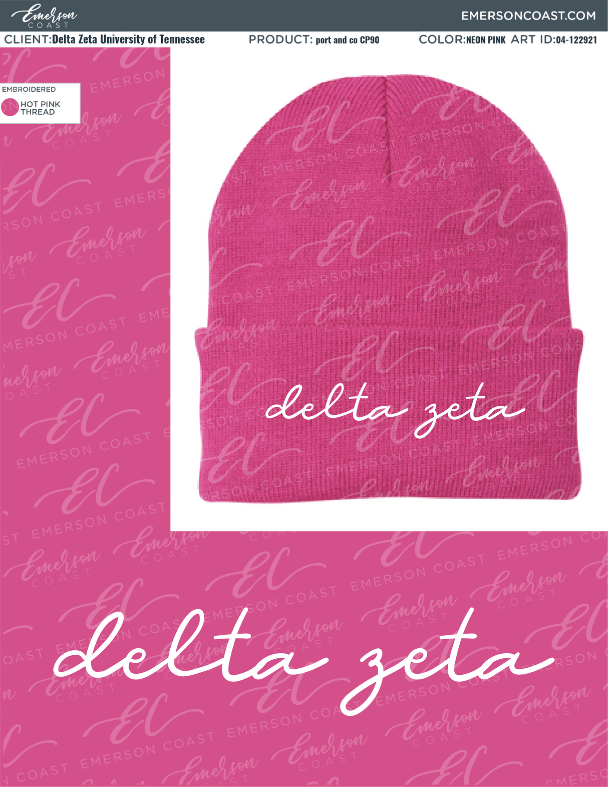 04-122921 Delta Zeta University of Tennessee Hat 2021-02