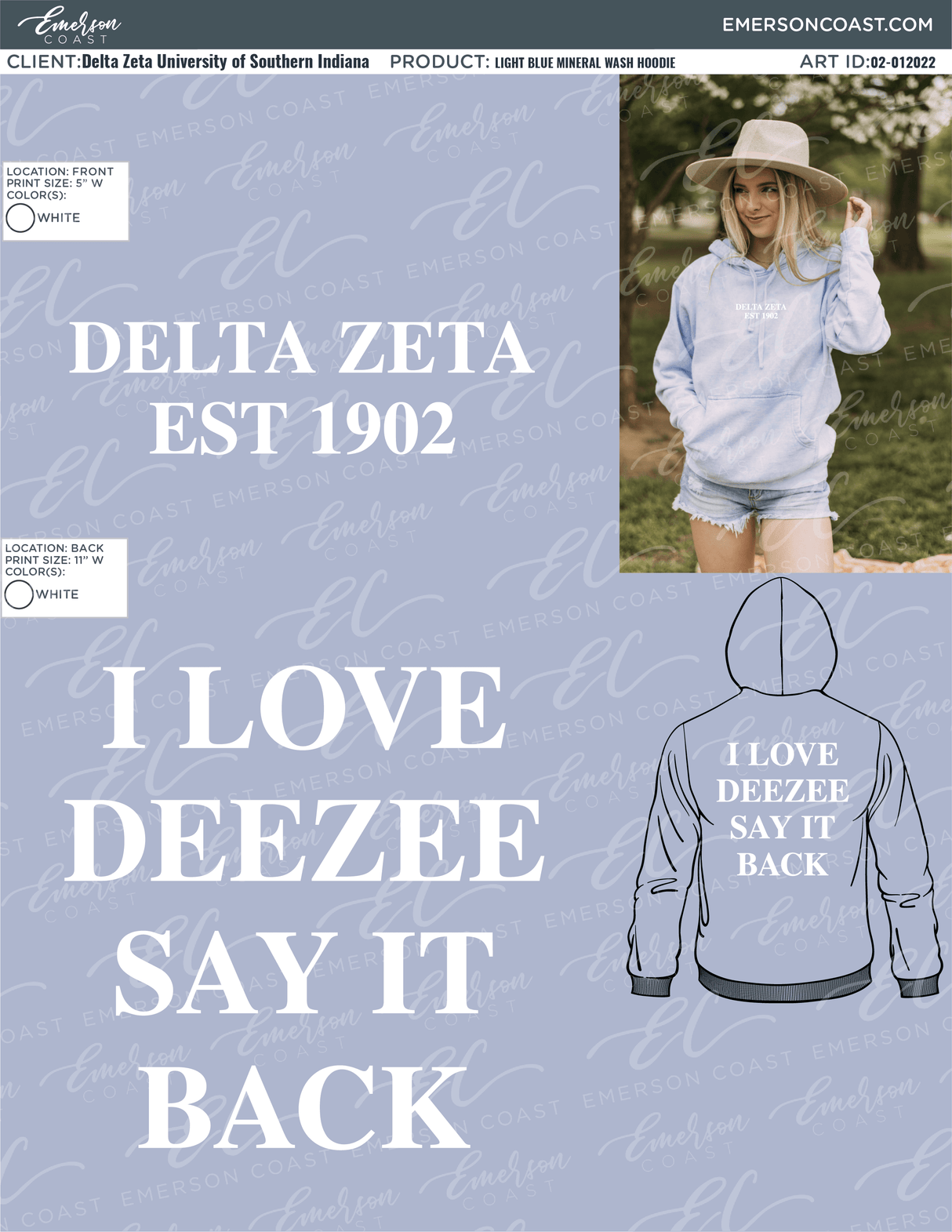 02-012022 Delta Zeta University of Southern Indiana Hoodie 2022-01