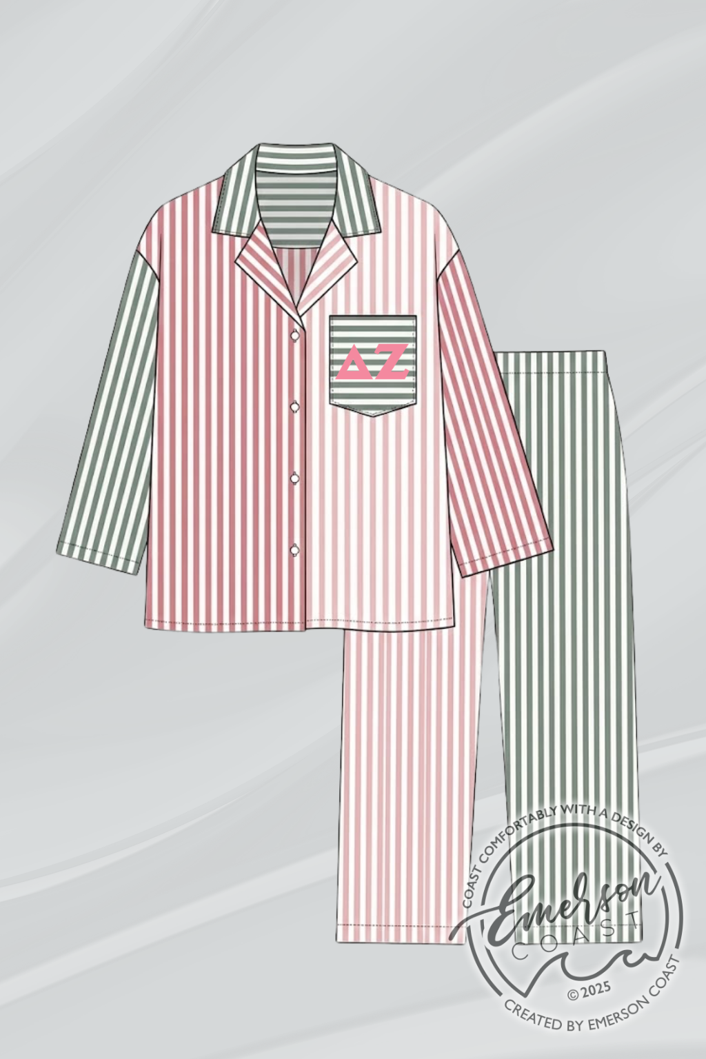 Pastel Pin Stripe Pajama Set