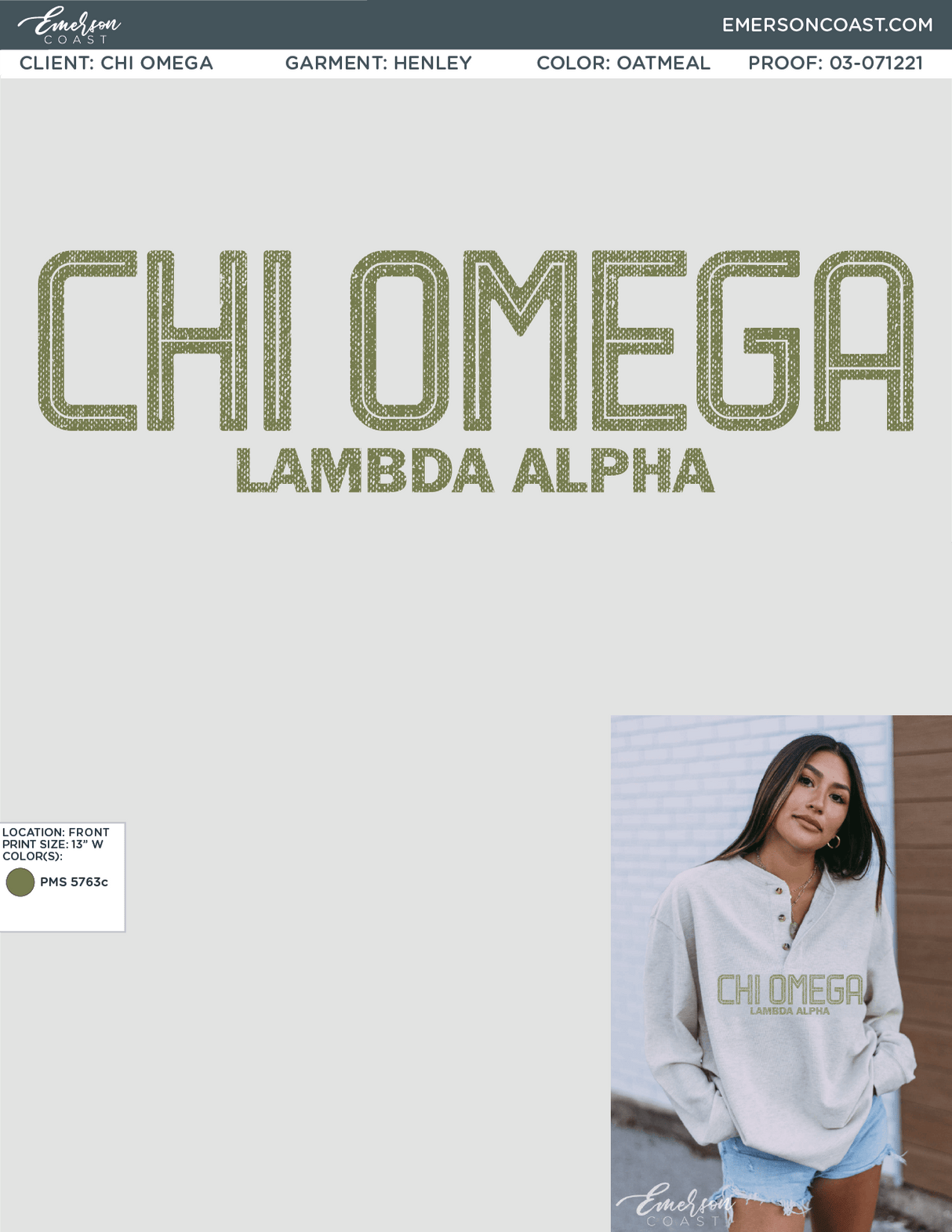 03-071221 Chi Omega University of Kentucky Oatmeal Henley 2021-01