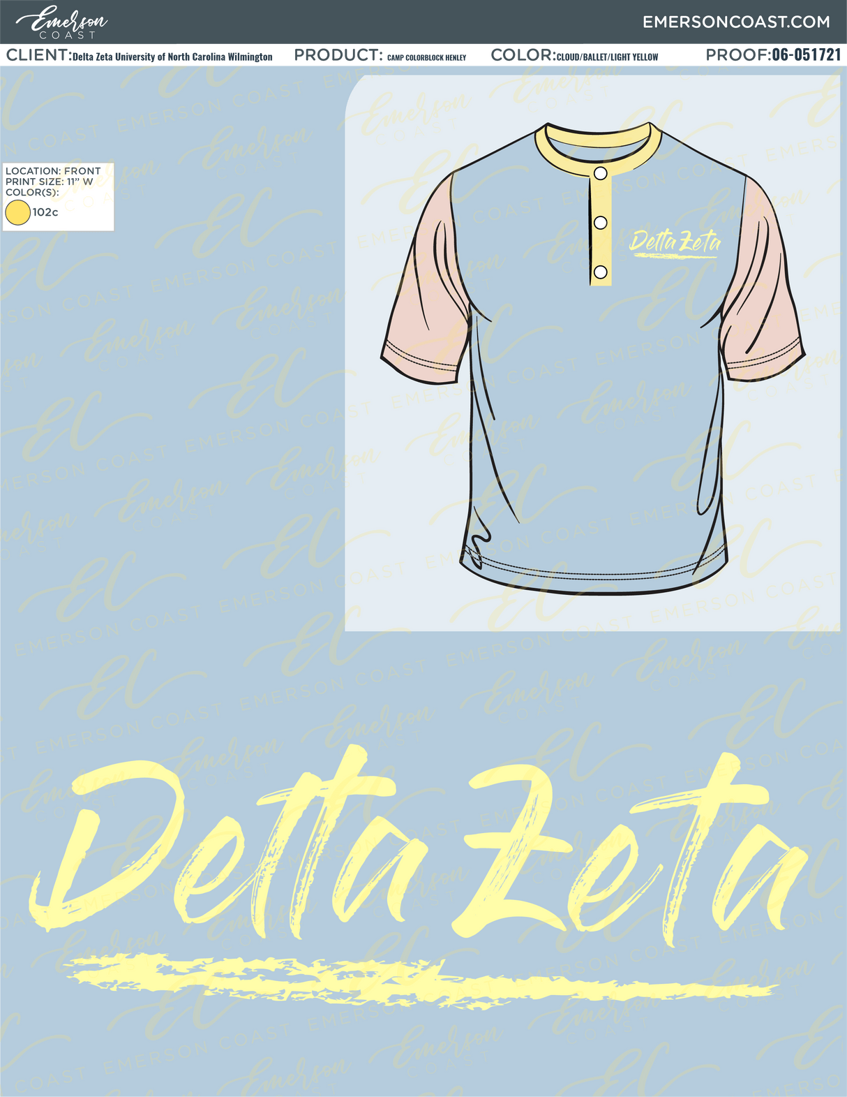 06-051721 Delta Zeta University of North Carolina Wilmington Colorblock Bid Day 2021