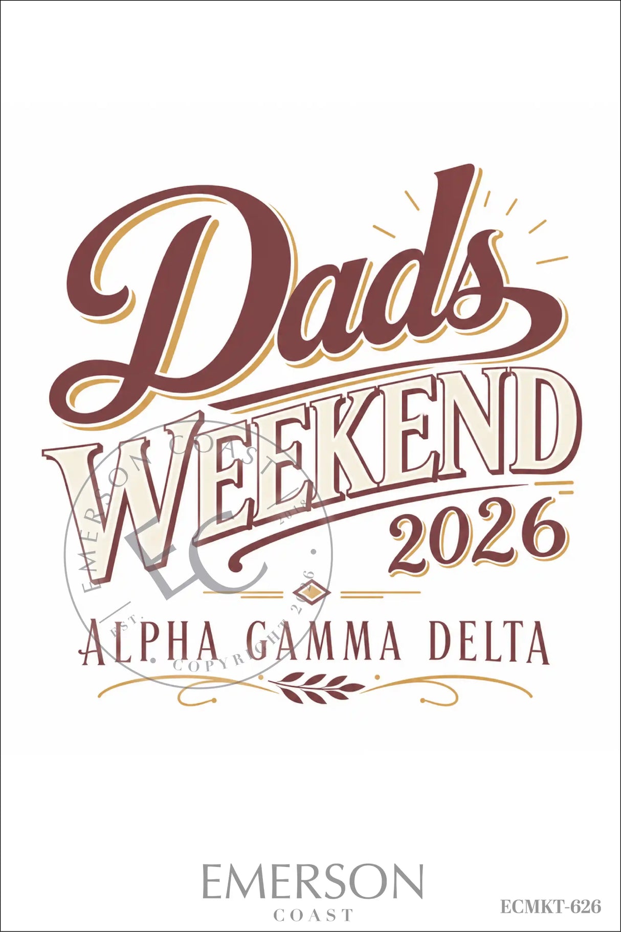 Alpha Gamma Delta Dads Weekend T-Shirt