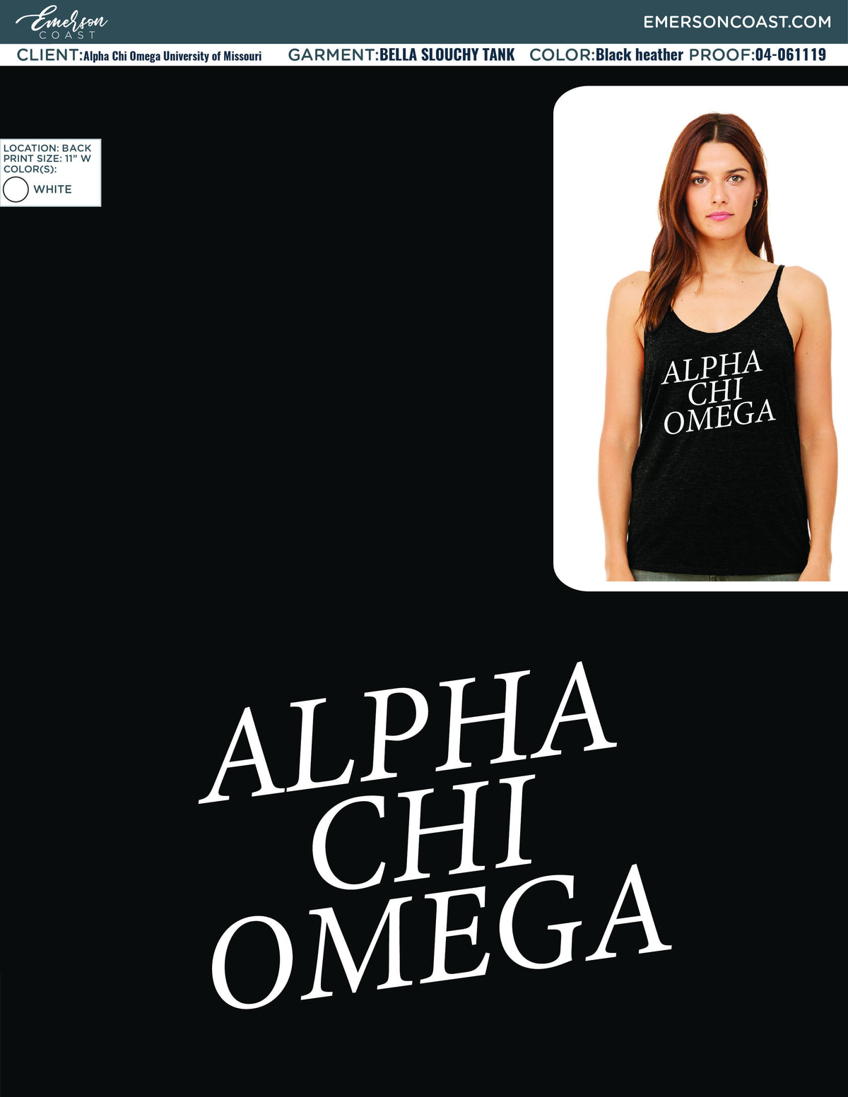 04-061119 Alpha Chi Omega University of Missouri Classic Tank 2019-01