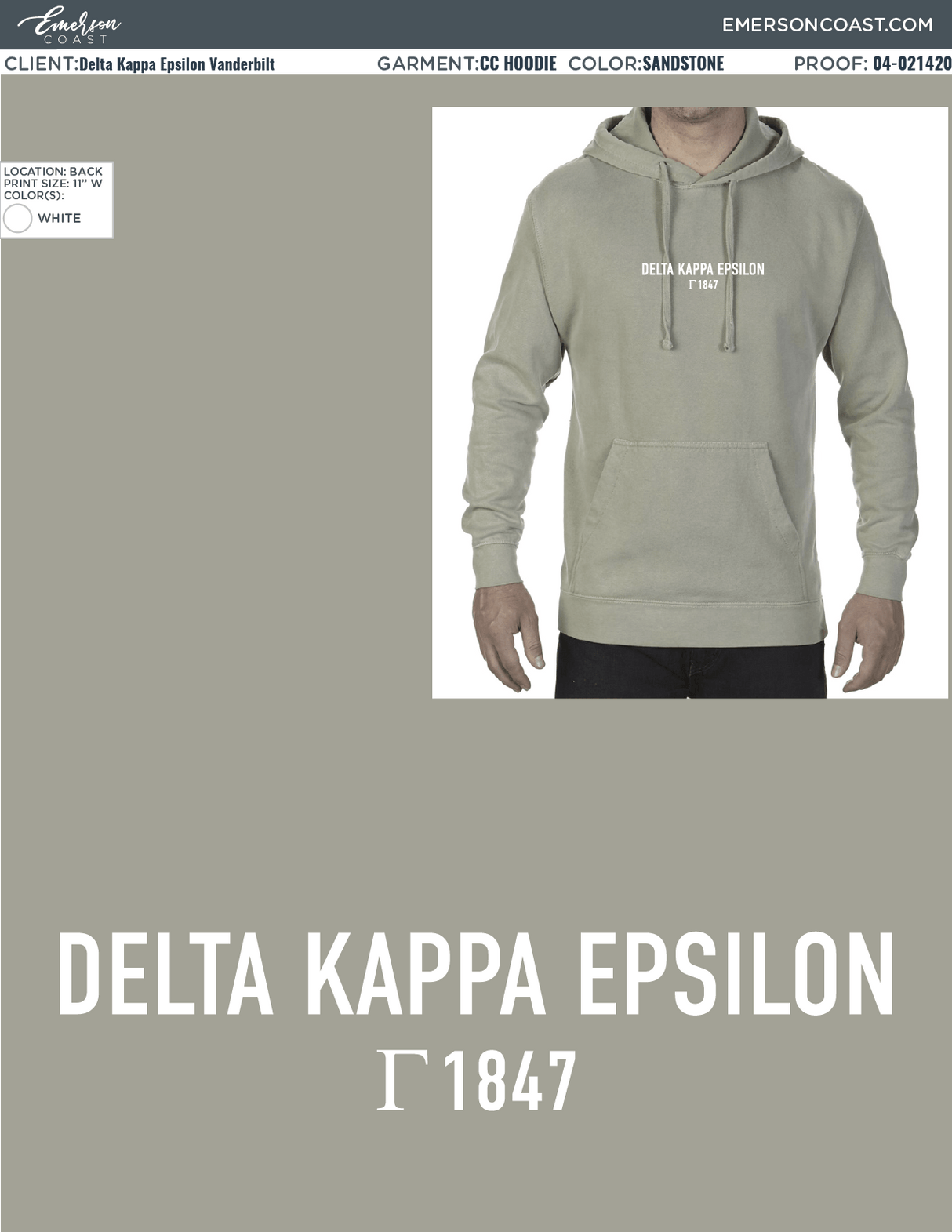 04-021420 Delta Kappa Epsilon Vanderbilt University Hoodies 2020-01