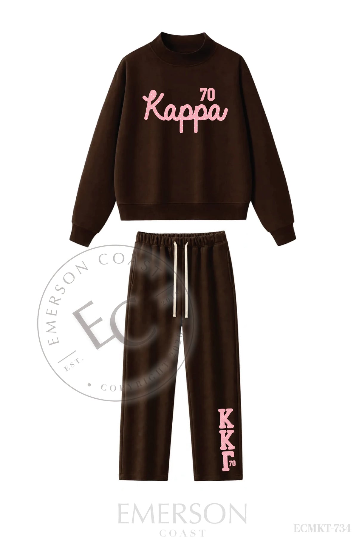 Kappa Kappa Gamma Chocolate Mockneck Set