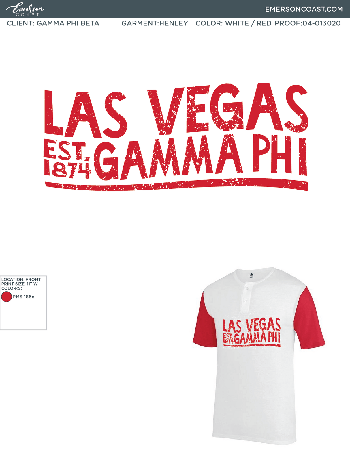 04-013020 Gamma Phi Beta University of Nevada Las Vegas Colorblock Henleys 2020-01