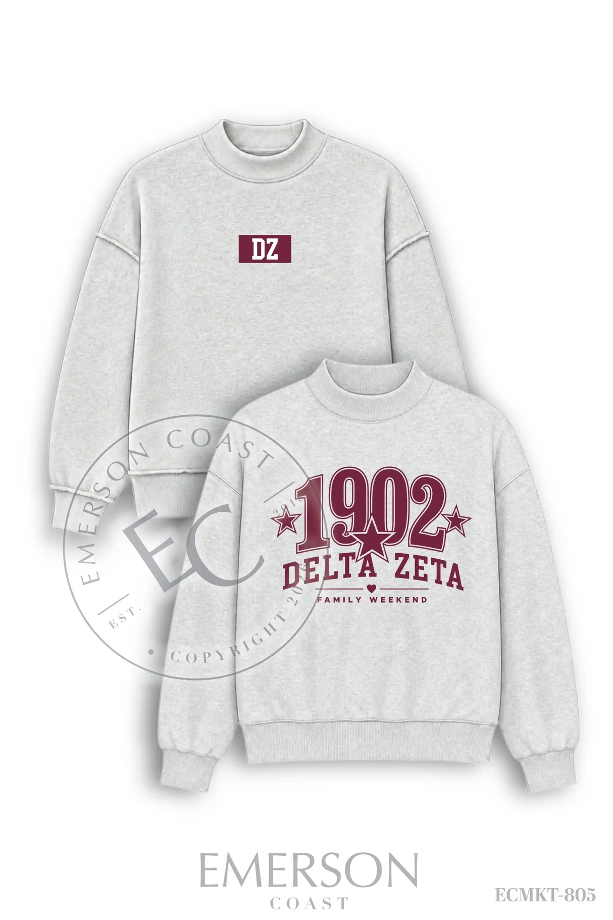 Delta Zeta Family Weekend Reversible Mockneck