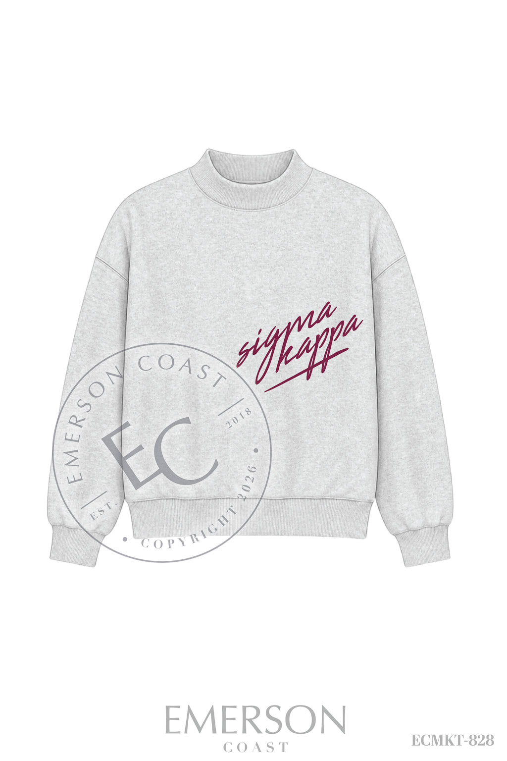 Sigma Kappa Gray Reversible Mockneck