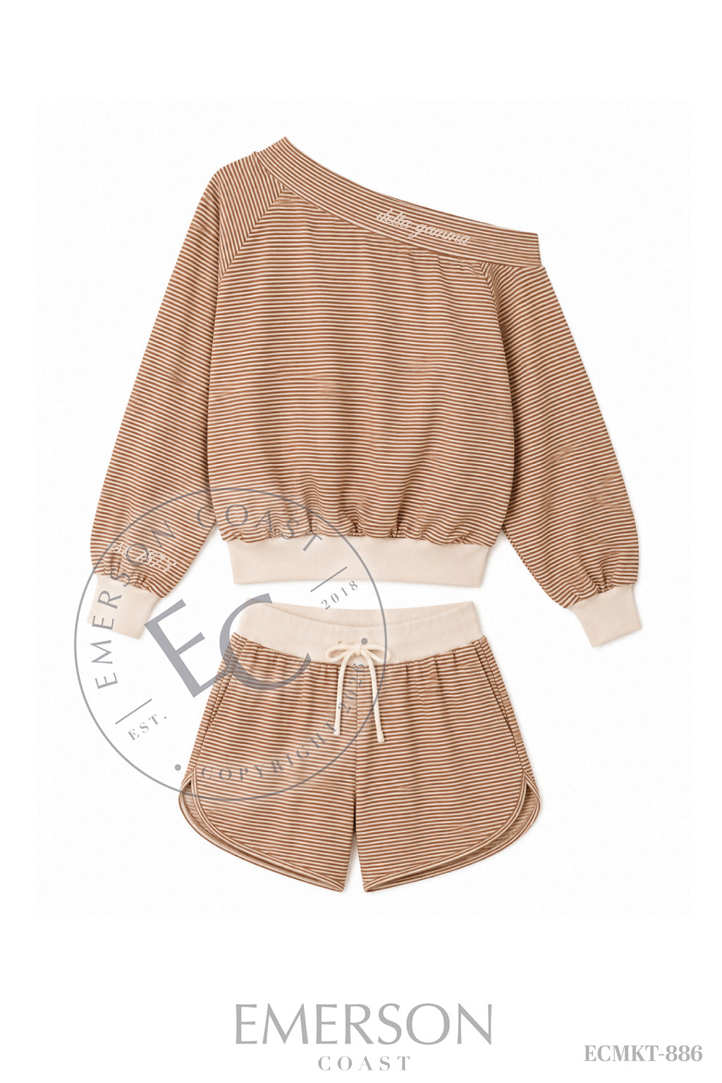 Delta Gamma Year And Wrist Brown Off The Shoulder Set