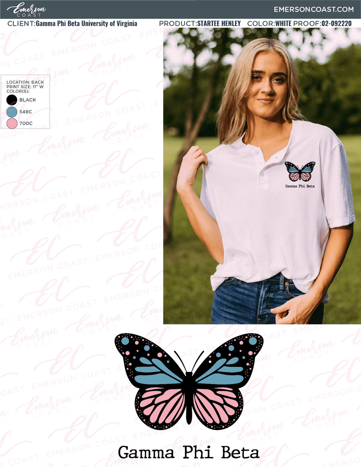 02-092220 Gamma Phi Beta University of Virginia Short sleeve 2020-01