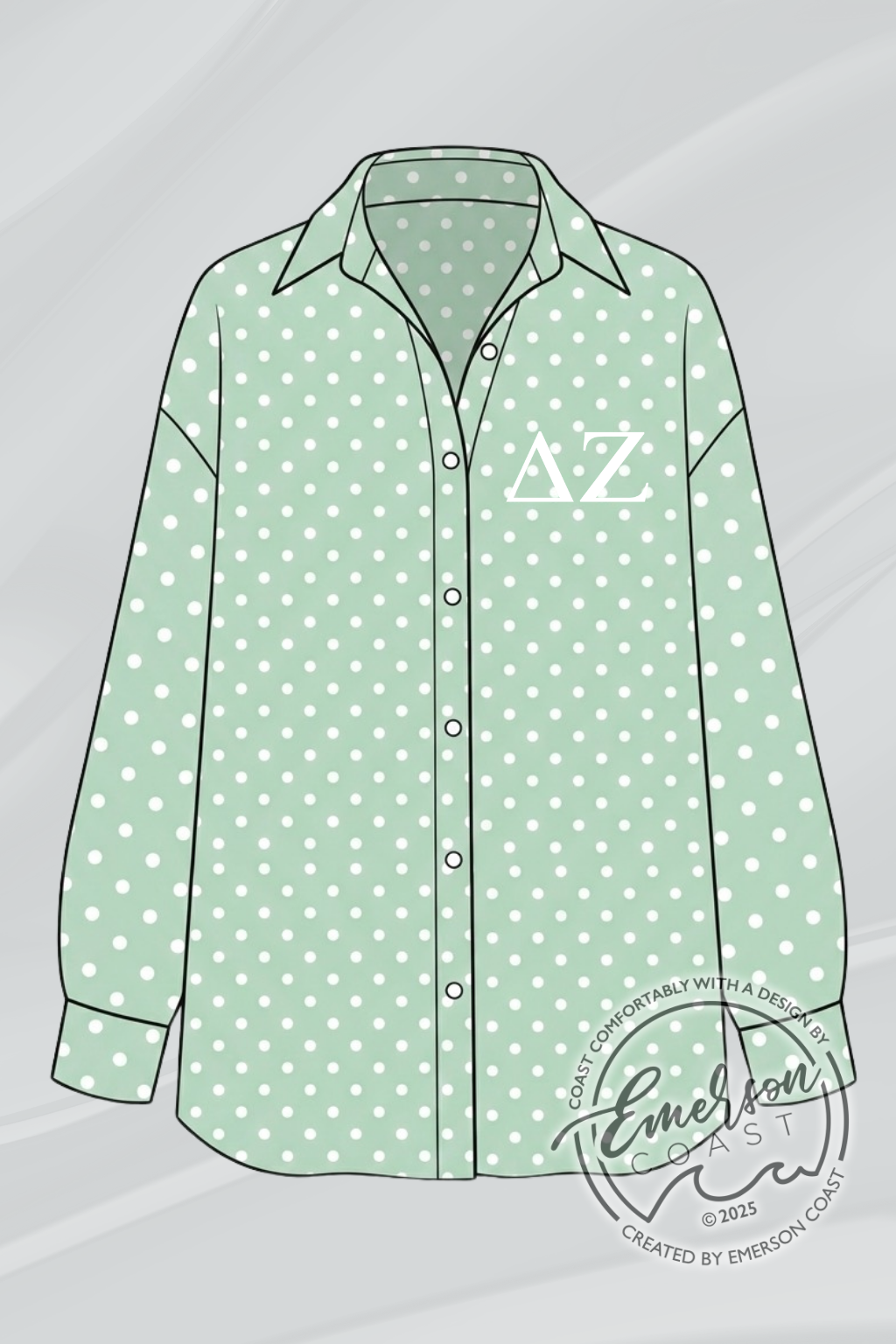 Sorority Polka Dot Button Down
