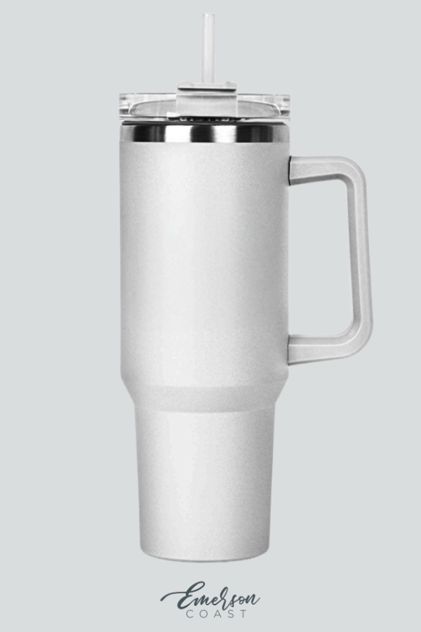 O*K様 極レア DOUBLE WALL TUMBLER AIOT！ ver D 40 oz Double Wall Tumbler With Handle and Straw - Emerson Coast
