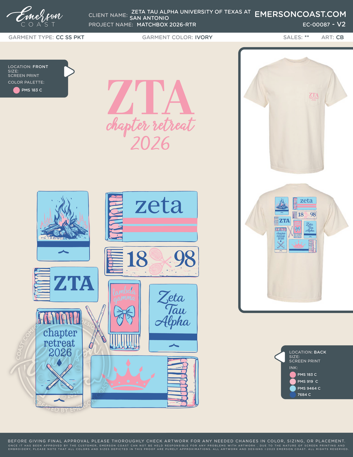 EC-00087 Zeta Tau Alpha University of Texas at San Antonio Matchbox 2026-RTR