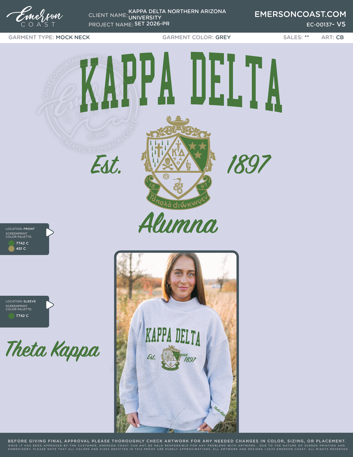 EC-00137 Kappa Delta Northern Arizona University Set 2026-PR