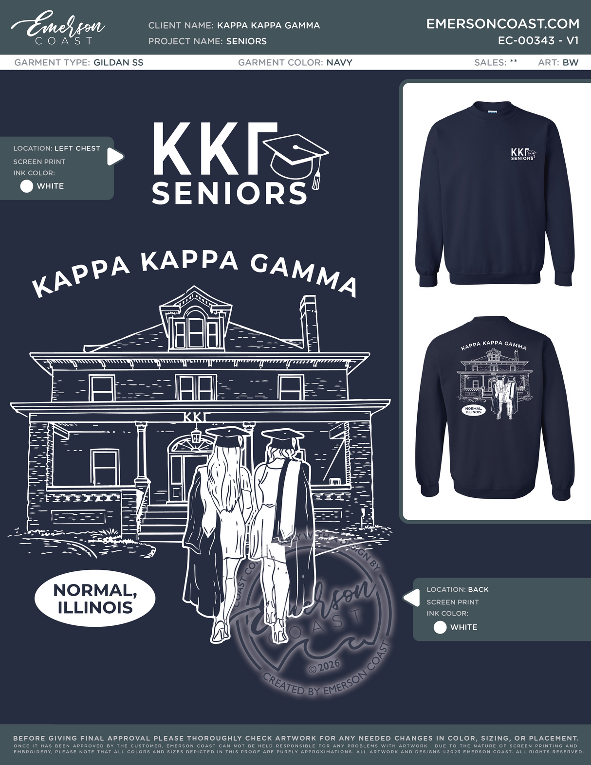 EC-00343 NEW Kappa Kappa Gamma Illinois State University Seniors 2026-PR
