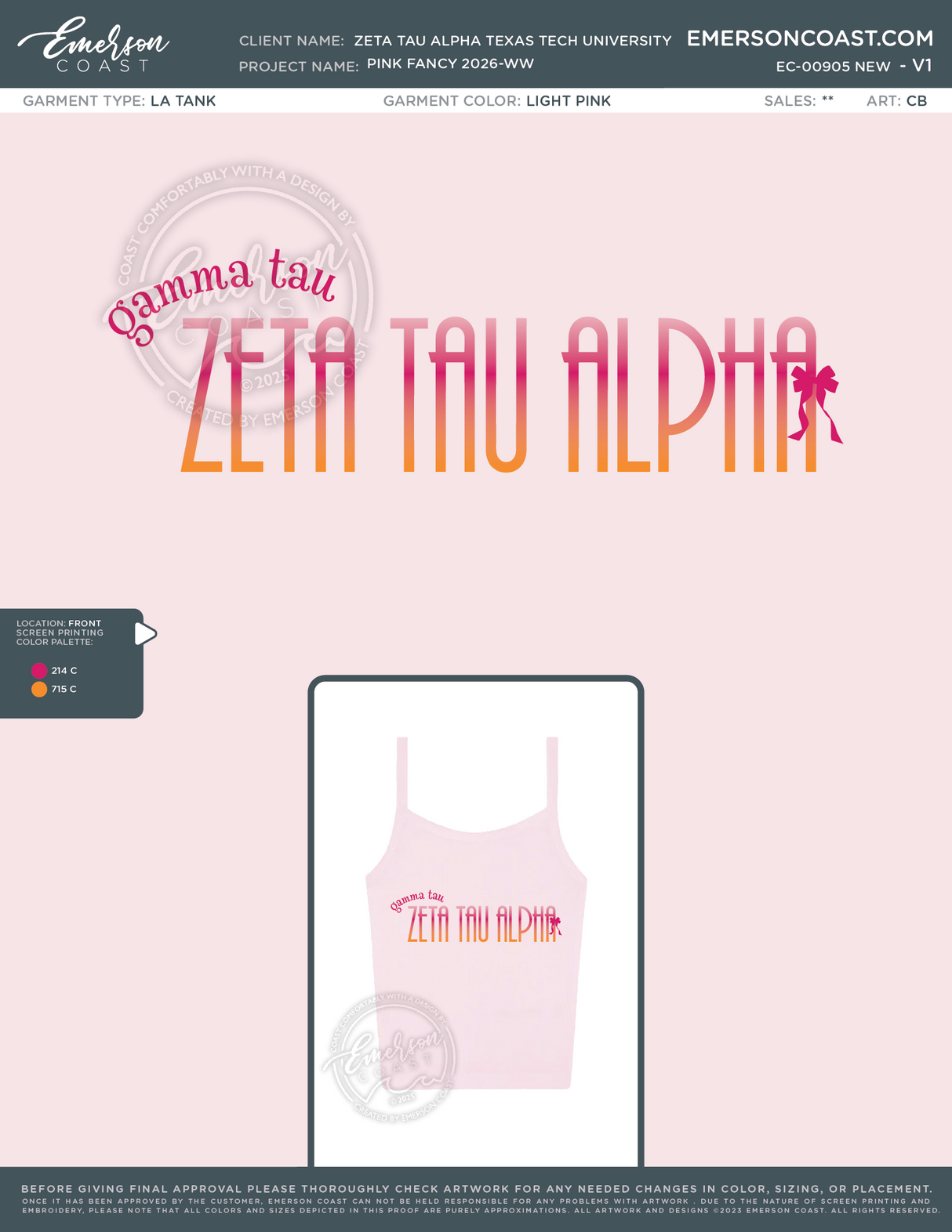 EC-00905 NEW Zeta Tau Alpha Texas Tech University Pink Fancy 2026-WW