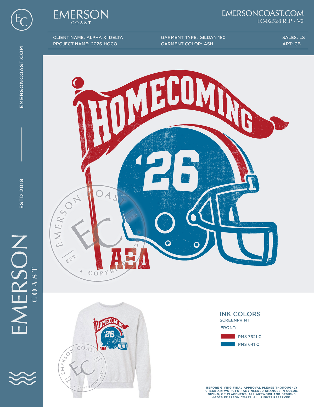 EC-02528 NEW Alpha Xi Delta University of West Georgia Helmet 2026-HOCO