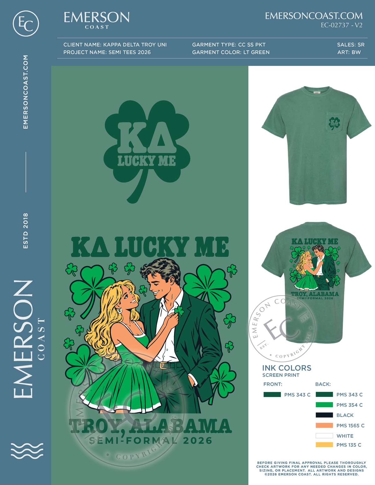 EC-02737 Kappa Delta Troy University Semi Tees 2026-DF