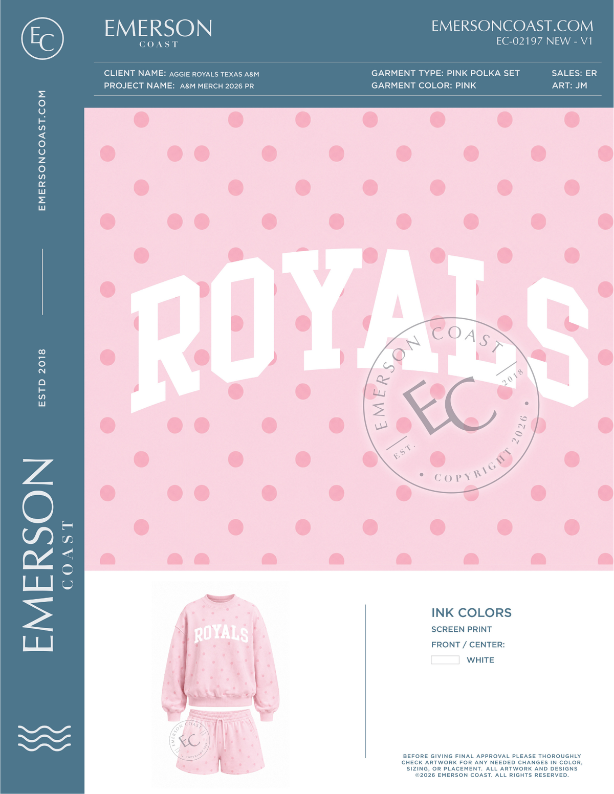 EC-02197 NEW Aggie Royals Texas A&M Merch 2026-PR
