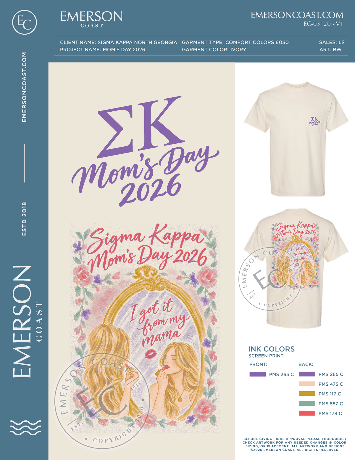EC-03120 NEW Sigma Kappa North Georgia Mom's Day 2026- MD