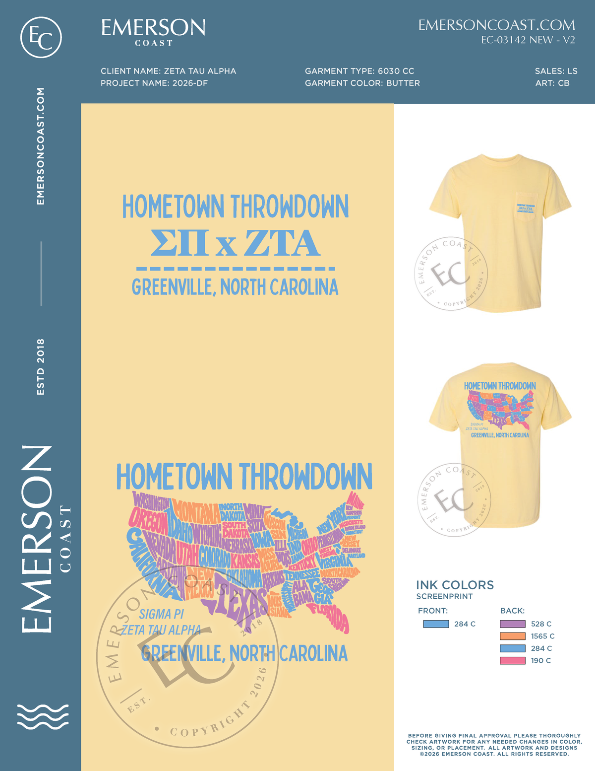 EC-03142 NEW Zeta Tau Alpha East Carolina University Hometown Throwdown 2026-DF