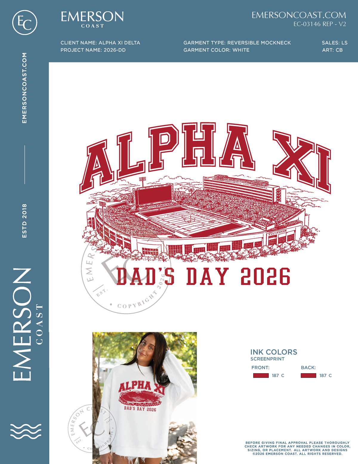 EC-03146 REP Alpha Xi Delta University of Nebraska Lincoln Reversible Mockneck 2026-DD