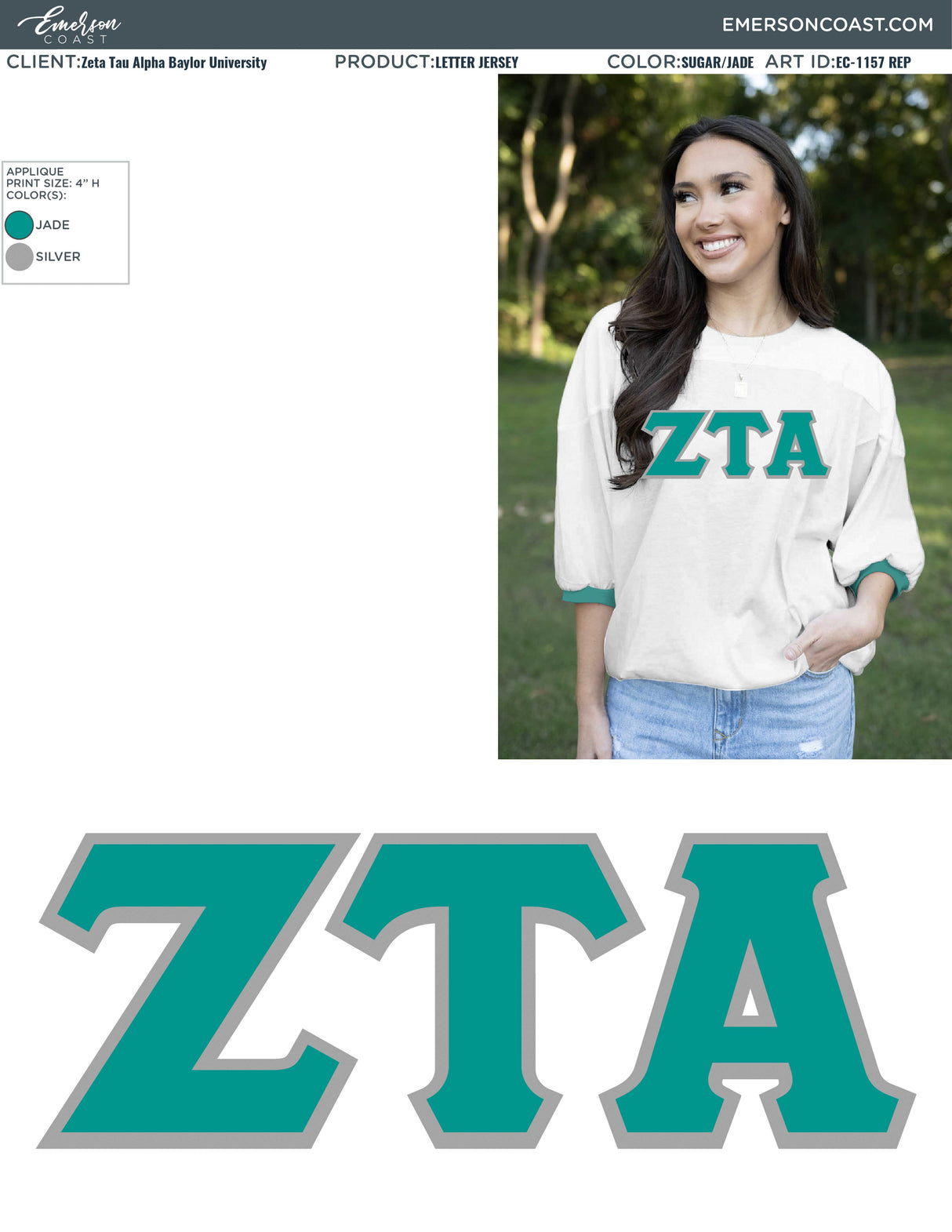 EC-1157 REP Zeta Tau Alpha Baylor University Bid Day Jerseys 2024-BD ZOOM