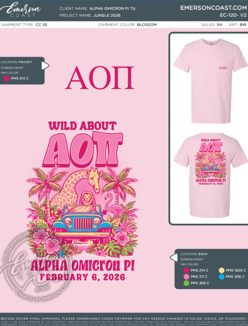 EC-120 NEW Alpha Omicron Pi Troy University Jungle 2026-DF