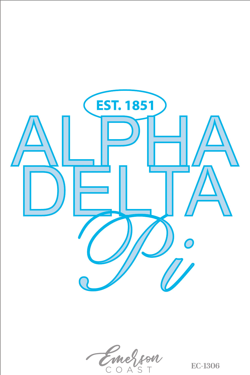 Alpha Delta Pi Christopher Port University Mixed Fonts Recruitment Tee